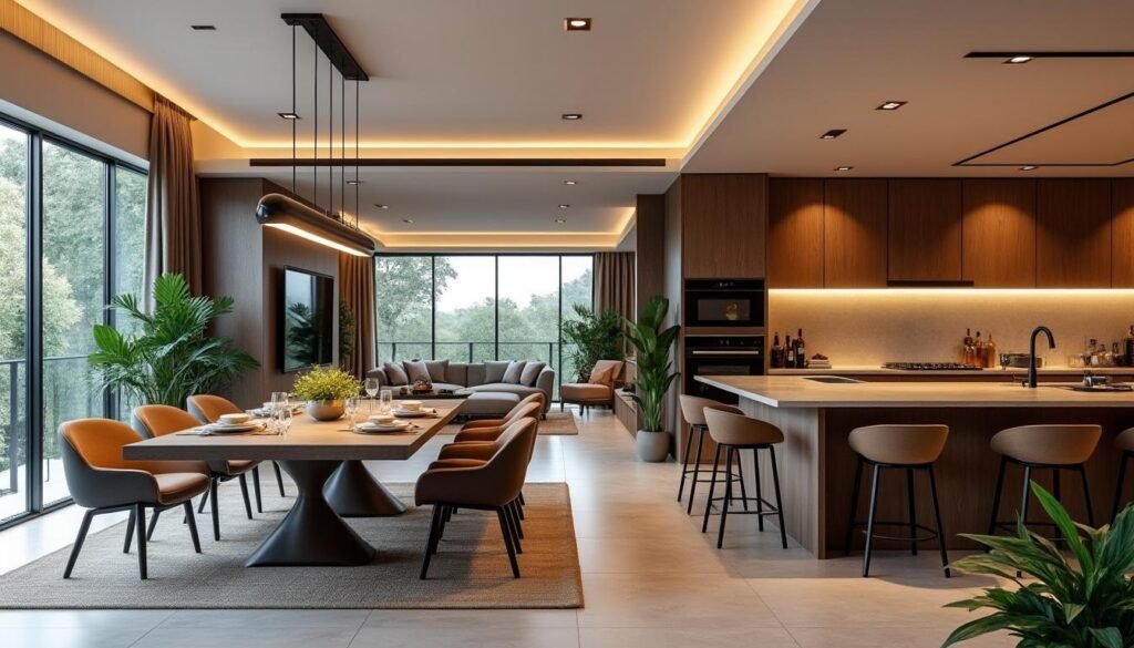 Guía 2025 para seleccionar la iluminación perfecta de techo para tu salón y comedor